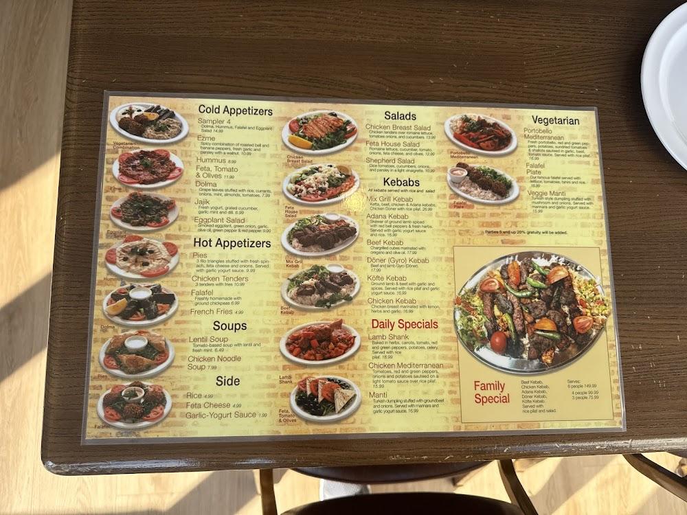 Shaw's Cafe Menu image 1